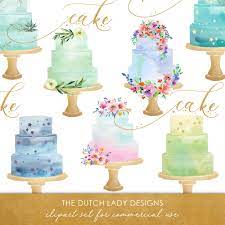 Watercolor Wedding Cake Clipart In Aqua Green Blue Etsy In 2021 Clip Art Wedding Cake Clipart Watercolor Wedding Cake