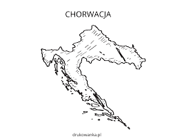 Mapa podstawowa podstawowa mapa satelitarna satelitarna mapa linia brzegowa wyspy podzielona jest. Kolorowanka Chorwacja Mapa Do Druku I Online