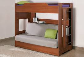 This bunk bed furniture design will help you turn your double bunk beds into triple ones. Bunk Bed With A Sofa Two Story Model With A Sofa Downstairs For Children