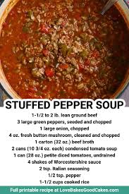 Season with salt and pepper. Everyday Eileen Stuffed Pepper Soup Combines Ground Facebook
