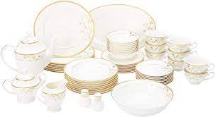 Dish network started at buy with $62 stock price target at benchmark. Amazon Com Lorren Home Trends La Luna Bone China 57 Piece 24k Gold Floral Design Dinnerware Set Service For 8 Home D Cor Products Dinnerware Sets