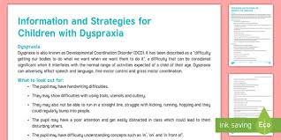 Dyspraxia Mind Map Resource For Teachers Primary Education