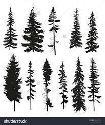 Vector Silhouettes Of Different Pine Trees 459883516 Shutterstock Tree Silhouette Tattoo Tree Tattoo Drawings Pine Tree Drawing