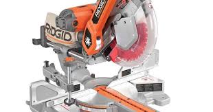 Ridgid 10 In Sliding Compound Miter Saw With Dual Laser Guide Ms255sr The Home Depot Sliding Compound Miter Saw Jet Woodworking Tools Ridgid Tools