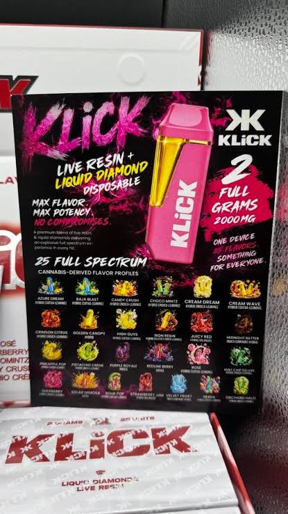 KLICK 2G VAPE - KLICK DISPOSABLE
