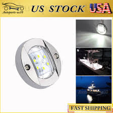 Round Marine Boat Navigation Lights Led Boats Stern Transom Anchor Light White Ebay