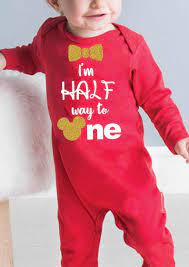 Half Birthday Baby Romper Onesie Baby Clothes Knitroot