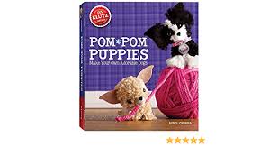I wish puppies please give wishes 4 color yarns glue 4 sheets of felt pom pom maker 8 bead eyes, foam nose and tongues comb, glue, 3ribbon bows, and punch out dog carriers, accessories naughty or nice nice naughty i. Amazon Com Klutz Pom Pom Puppies Toys Games