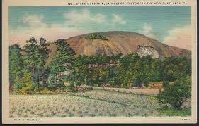 Postcard Of Stone Mountain Largest Solid Stone In The World Atlanta Georgia Stone Mountain Atlanta Stone Mountain Postcard