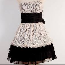 Betsy Johnson Black White Lace Dress White Dress Black Lace Betsey Johnson Dress Betsy Dress