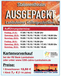 Lambsheim Stationentheater Im Rahmen Des Gemeindejubilaums In Lambsheim Auffuhrungen Vom 21 Bis 30 September 2018 Metropolnews Info