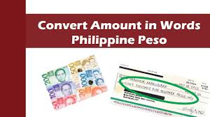 How To Convert Amount In Words In Philippine Peso Using Excel Youtube