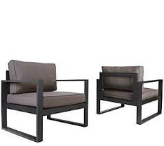 Real Flame Baltic Outdoor Chair Set Of 2 Qvc Com Outdoor Chairs Outdoor Chair Set Outdoor Sofa