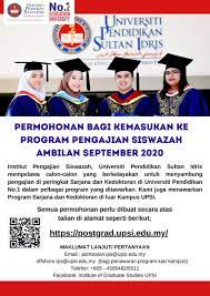 (jom sambung master & phd di upsi ambilan mac 2021). Upsi Malaysia On Twitter 5 Senarai Program Yang Ditawarkan Https T Co Duywvupgwn Yuran Bermula Rm 5735 00 Untuk 3 Semester Untuk Maklumat Lanjut Sila Layari Laman Web Institut Pengajian Siswazah Ips Upsi Di Https T Co Qlesbonduq