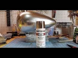 Painting A Motorcycle Tank With Rust Oleum Chrome Metallic Finish Rustoleum Paint Can