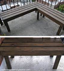 Yes, you can install this pretty and functional wooden bench in the corner in the l shape and thus with the least of the space, you can install a great seating area. Diy Outdoor Wood Bench 6 Steps With Pictures Instructables