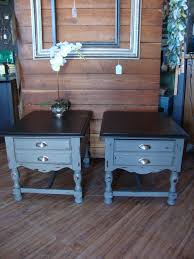 These Two Matching End Tables Were Painted In Maison Blanche Confederate Gray And Wrought Iron Furniture Redo Furniture Home Furniture
