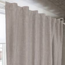 Slip tabs onto a wood or decorative pole and space tabs. Linen Back Tab Curtain Panel With Blackout Lining 53 Width Custom 3hlinen Inc