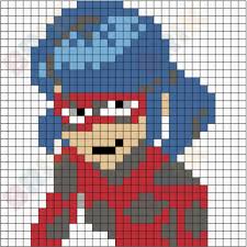 Miraculous Ladybug Pixel Art Pixel Art Pattern Pixel Art Pixel Art Grid