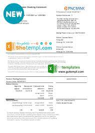 usa pnc bank statement template in xls and pdf file format 2021 templates p&l saas