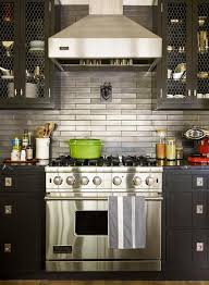 Shop for kitchen storage cabinets online at target. Black Cabinets With Stainless Steel Backsplash Contemporary Kitchen