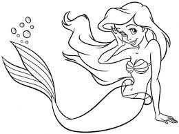 coloriage ariel belle sirene a colorier de lion