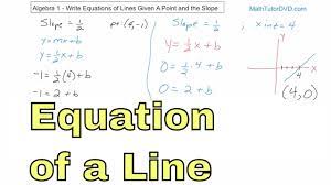 The letter x is the variable. 02 Write Equations Of Lines Given A Point And The Slope Youtube