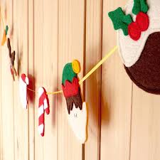 Christmas decorations for the walls. Handmade Felt And Ribbon Christmas Bunting By Be Good Darcey Notonthehighstreet Com