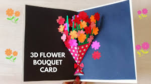 Hope you find this video helpful.material used:a4 size color sheetscolor penglittergluescissorsthanks for watching! Diy Flower Bouquet Pop Up Card Paper Crafts 3d Pop Up Card Handmade Pop Up Card Youtube