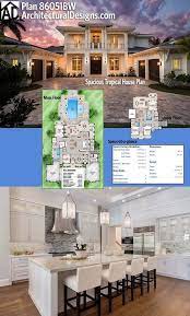 Plan 86051bw Spacious Tropical House Plan Tropical House Plans Luxury House Plans House Plans