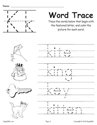 Each of these letters is used in less than one percen the letters of the alphabet that are used least frequently in the english language a. Letter K Words Alphabet Tracing Worksheet Supplyme