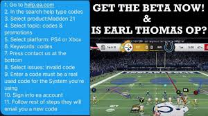 The Beta Loophole And Is Earl Thomas Overpowered In Madden 21 Youtube