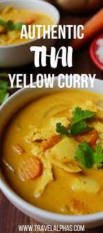 Authentic Thai Yellow Curry With Chicken Recipe Curry Recipes Recipes Yellow Curry Recipe