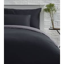 Single, double, king, super king | charcoal ochre plum. Wilko Reversible Black And Charcoal King Size Duvet Set Wilko