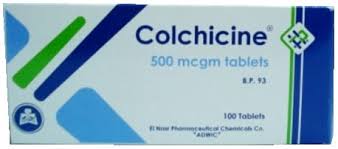 اقراص colchicine كولشيسين تعالج نوبات النقرس الحادة وحمي البحر الابيض المتوسط يستخدم دواء colchicine كولشيسين في علاج نوبات النقرس الحاد والتخفيف من اعراضه. ÙƒÙˆÙ„Ø´ÙŠØ³ÙŠÙ† Colchicine Ù„Ù„ÙˆÙ‚Ø§ÙŠØ© ÙˆØ§Ù„Ø¹Ù„Ø§Ø¬ Ù…Ù† Ø§Ù„Ù†Ù‚Ø±Ø³ Ø´Ø¨ÙƒØ© Ø§Ù„Ù…Ø²ÙŠØ¯ Ù„Ù„Ù…Ø¹Ù„ÙˆÙ…Ø§Øª