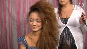 The bright hair color add glamor to the look. How To Create A Funky Rihanna Inspired 80s Hairstyle Hairstyling Wonderhowto