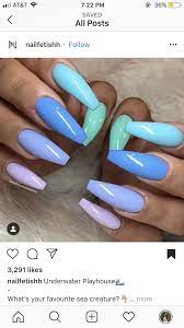 Nail Rainbow Ombre Acrylic Nails Long Acrylic Nails Coffin Short Acrylic Nails Designs