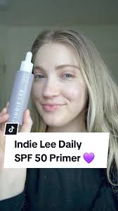 The @Indie Lee Daily SPF 50 Primer is a sunscreen, serum and primer all