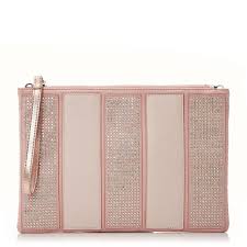 rose gold metallic clutch with clean lines and minimal embellishment