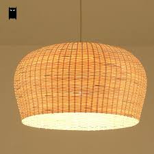 Bamboo Wicker Rattan Shade Pendant Light Fixture Asian Japanese Tatami Hanging Lamp Avize Luminaria Dining T Pendant Light Fixtures Rattan Shades Pendant Light