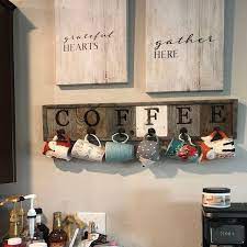 Vertical Barnwood Coffee Mug Rack Wall Mounted Wooden Hanging Cup Holder Kitchen Storage For Display Organizer Hooks 36 75 X 10 5 Reclaimed Wood Towel Rack Barn Wood Decor Mug Wall Rack