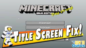 There is a border where there would normally be borders for store and settings, but there is no text there. How To Fix The Minecraft Title Screen Glitch Gray With No Background A Glitch Minecraft Tutorial Minecraft