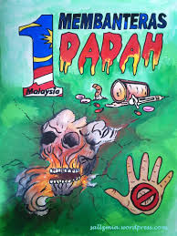 Dalam rangka menyambut hari kamerdekaan indonesia, kampus biru bermaksud. Poster Anti Dadah Contoh Lukisan Yang Senang Cantik Dan Mudah