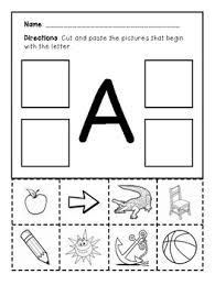 Kindergarten is the time to solidify knowledge of the alphabet and build on previous skills taught in preschool. Pre K Kindergarten A Z Phonetic Worksheets Identifying Cutting Letter Sounds
