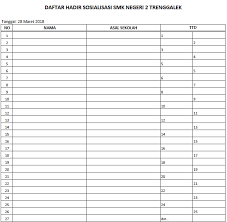 Jadi form daftar hadir nya simple saja. Contoh Presensi Daftar Hadir Dalam Rapat Indoamaterasu