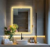 Smart LED Bathroom Mirror - Square, Color-changing, Anit-fog, Backlit