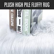 Carpets and carpeted runners entrap allergens in their fibers and can aggravate allergic symptoms. Noahas Luxury Fluffy Rugs Bedroom Furry Carpet Bedside Faux Fur Sheepskin Area Rugs Children Play Princess Room Decor Rug 2ft X 6ft White Pricepulse