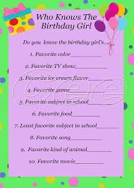 Browse our 40 entertaining party game ideas to find the perfect game for any occasion. Who Knows The Birthday Girl Instant Download Party Game Etsy Birthday Party For Teens Birthday Party Games For Kids Girls Party Games