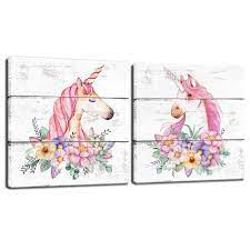It is a fact that girls love cute tattoos that have images and connotations that are related to their lives. Boluo Unicorn Canvas Wall Art For Girls Room Framed Prints Cute Paintings Rustic Pictures Nursery Children Kids Bedroom Decor Pink 12x12 Inch Set Of 2 Buy Online In Antigua And Barbuda At