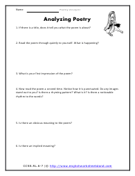 Poetry analysis mnenomic | analyze a poem with smile. Poetic Analysis Worksheets